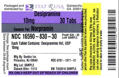 Desipramine 10mg Label Image (Desipramine 10mg Lab)